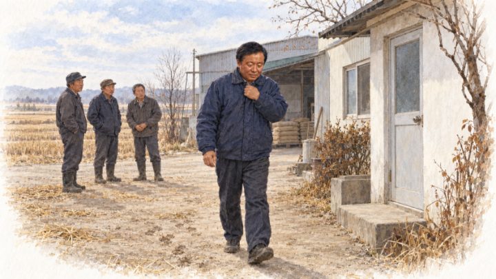찬바람 부는 마당을 지나 안채로 향하는 배병희